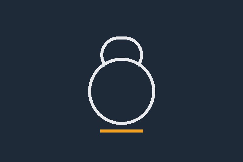 Simple graphic of a kettlebell