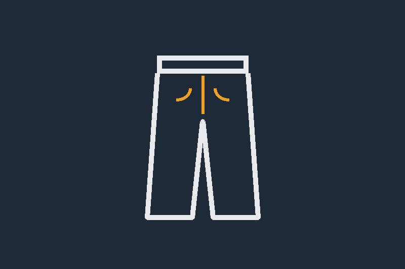 Simple graphic of a pair of jeans