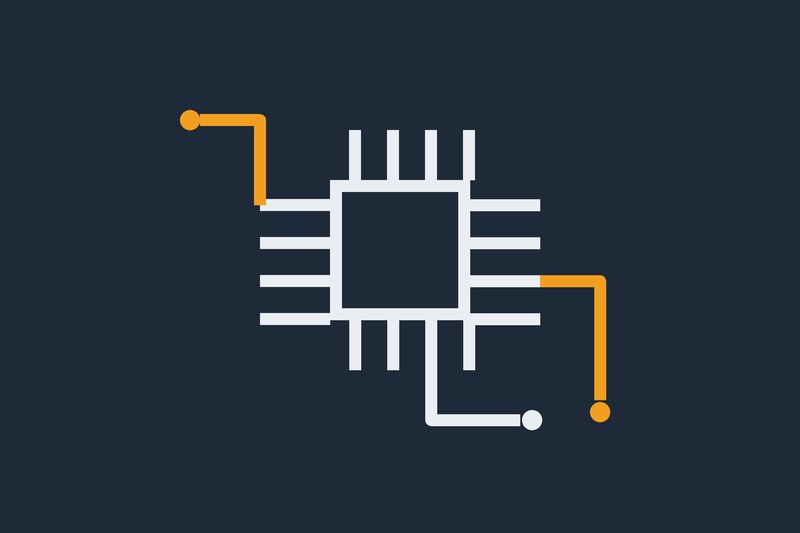 Simple graphic of a circuit board
